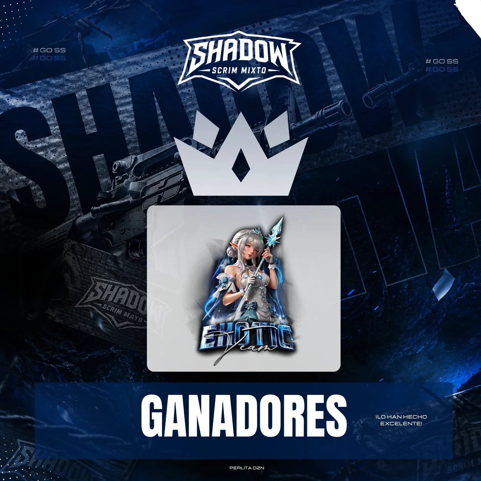 Equipo ganador EXOTIC del Torneo Shadow, 10 de marzo de 2026